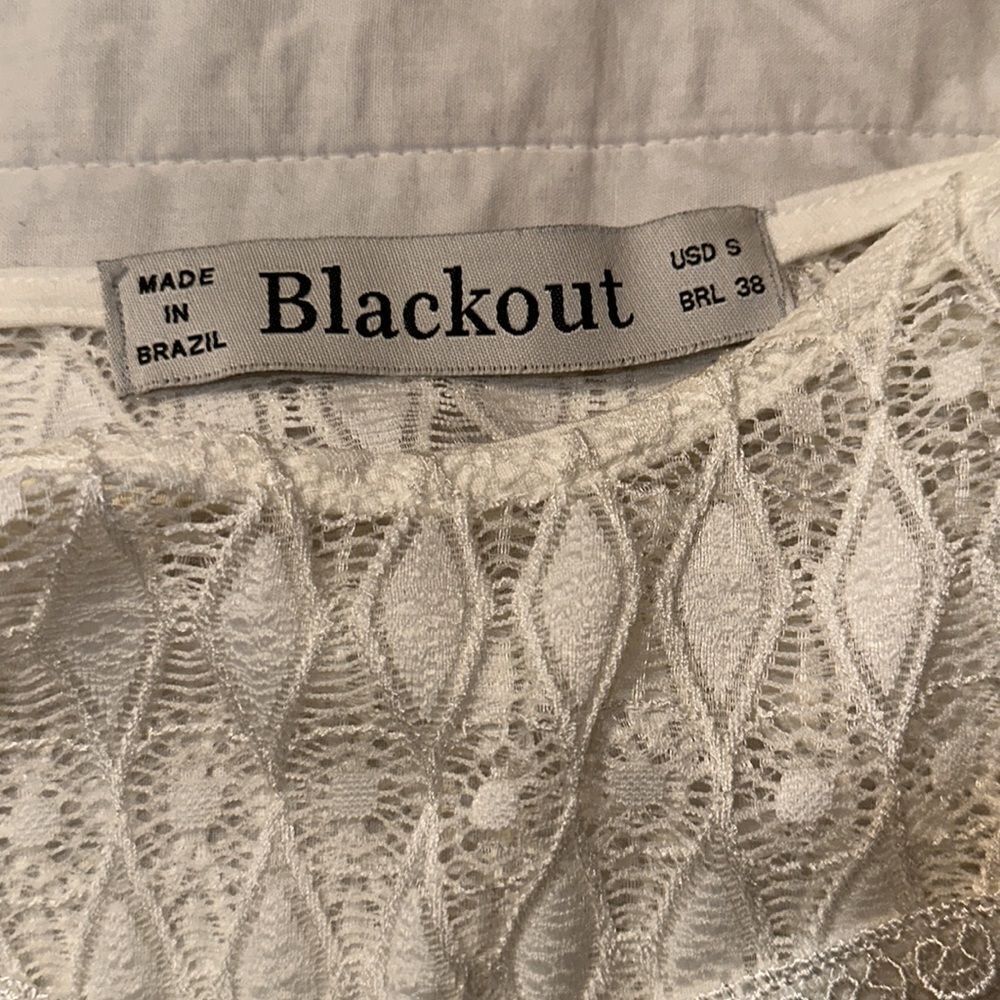 Blackout S Ivory Cap Sleeve Lace A-Line Dress - Picture 11 of 12